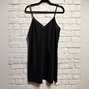 Theory Black Sleeveless Cotton Slip Dress Size 14